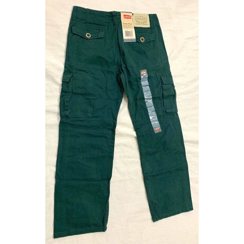 NWT LEVIS BOYS STRAIGHT LEG CARGO COTTON PANTS SIZE 10    25/25